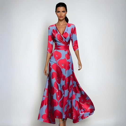 Annemiek - Lujoso Vestido Floral