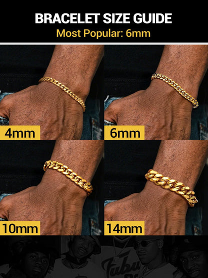Gold Plated Bracelet for Men Chunky Cuban Bracelet 10MM 7.5 Inch Stainless Steel Chain Bracelet Mens Birthday Valentines Day Jewelry Gifts for Him Dad Adults Age